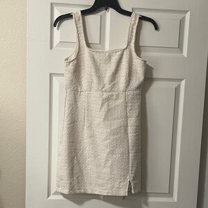 Elegant Cream Sleeveless Dress